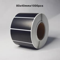 1Roll Coated Paper Sticker Adhesive Paper Black Tag Waterproof Package Label Blank Price Print Supplies Stationery Sticker