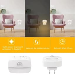 1/2/4pcs LED Night Light US EU Plug in Motion Sensor Light 220V 110V Wall Lamp for Home Hallway Stair Kitchen Bedroom Night Lamp