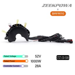 BAFANG 48V 750W BBS01 BBS02 Central Motor Controller for Mid Drive Motor with Front Lamp Connector and Gear Shift Sensor