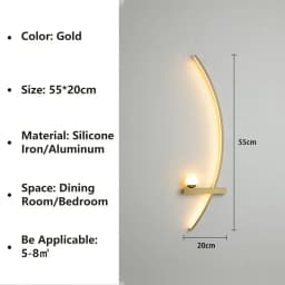 Nordic LED Wall Lamp Stripes Wall Sconce for Bedroom Bedside Living Room Study Stairs Home Decor Indoor Lighting Fixture Luster