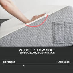 Wedge Pillow for Sleeping Bed,Air Layer Memory Foam for Back, Leg, and Knee Pain Relief Triangle Pillow with Removable Cover