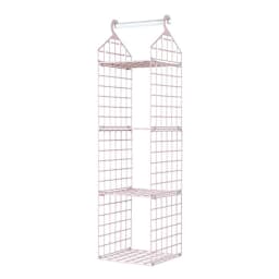 Foldable Hanging Closet Organisers Pajamas Coats Sweaters Sturdy Durable  Towels Layered Storage Basket , 2/3/4/5 Tier