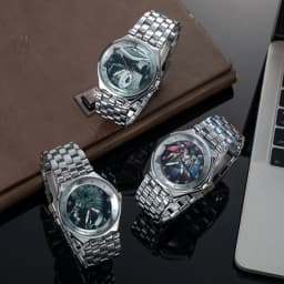 Customized Personalized Pattern Watch Unisex Printed Photo Campus Punk Cool Style Customized Wristwatch Holiday Memorial Gift