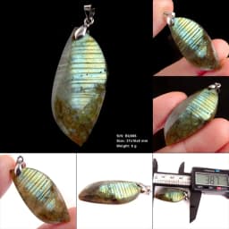 Stone Craft Natural Labradorite Raw Stone Polishing Geometric Shape Crystal Labradorite Pendent Exquisite Natural Training Stone
