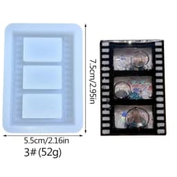 Photo Frame Resin Art Shaker Mold Creative Card Pendant Clear Quicksand Silicone Mold DIY Crafts Casting Epoxy Mold for Keychain