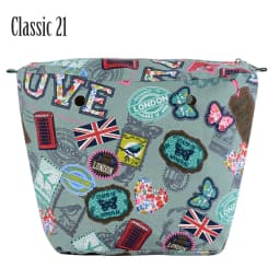 TANQU New Colorful Waterproof Inner Lining Insert Zipper Pocket for Classic Mini Obag Canvas  Inner Pocket for O Bag