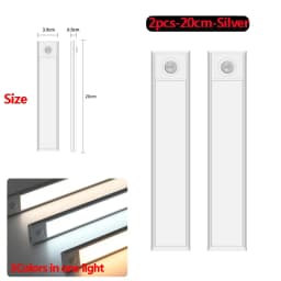 LED Under Cabinet Lights Motion Sensor Led Lamp Wireless Rechargeable Night Light for Bedroom Kitchen Cabinet Indoor Lighting