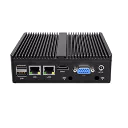 Metal Case Fanless Industrial Mini PC Intel N2840 Desktop Computer Pfsense Mini Server DDR3L Msata SSD 2Lan 2COM VGA HD Display