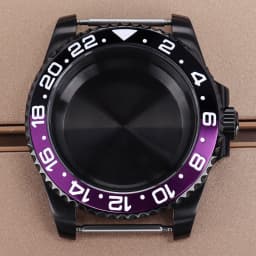 PVD Black NH35 40mm Men's Watch Case Sapphire For SUB Seiko NH35 NH36 NH38 NH34 Miyota 8215 ETA 2824 Movement Yacht-Master 20ATM
