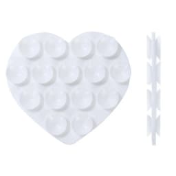 Heart-shape Sucker Support Silicone Sucker Strong Adsorption Mobile Phone Fixed Pad Hand-Free Washable Suction Cup Bracket