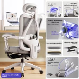 UVR Gaming Computer Chair Home Office Chair Ergonomic Design Reclining Armchair Furniture Lift Adjustable Athletic Chair