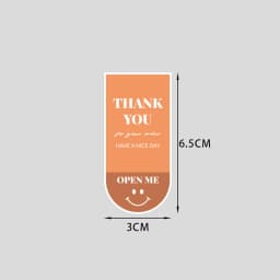 50-100pcs Colour Thank You For Your Order Stickers Smile Decorative Sealing Stickers For Business Delivery Packaging Mailing Bag