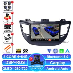 Android 15 Car Radio For Hyundai Tucson IX35 3 2015 2016 2017 2018 Multimedia Wireless Carplay Auto Qualcomm QLED Navigation DSP