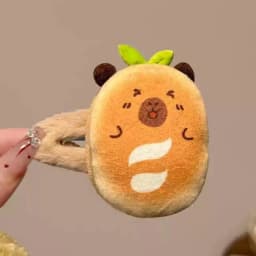 1/4PCS Plush Food - Themed Hair Clips Set, 4- Piece Bread, Burger & Pastry Designs, Cute Hairpins for Kids' Hairstyles