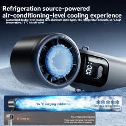 JPNPL 4000mAh Hanging Ice Pack Handheld High-speed Fan Folding 100 Speed Infinitely Adjustable Fan Portable For Outdoor Neck