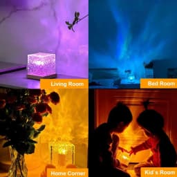 16-Color Changing Ambient Light Remote Control Bedside Lamp Home Decoration, Night Projection Lamp For Bedroom Children's Gift