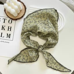 1pcs New Flower Neck Scarf Shawl Summer Triangle Hair Head Wrap Headband Handkerchief Hair Ties Bandanas Hair Ribbon for Women