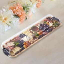 Multipurpose Portable Charcuterie Board with Lid Clear Lid Household Cheese Cutting Board for Snacks Charcuterie Picnic Bread
