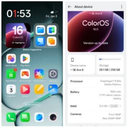 Unlocked OnePlus Ace6 5G Snapdragon8 Elite 50MP Camera 6.83 inch AMOLED 165HZ 7800mAh SuperVOOC 120W Charge Google Ace 6
