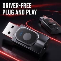KEBIDUMEI 2 IN 1 Bluetooth 6.0 Audio Transmitter Receiver 3.5mm AUX USB Dongle With MIC Music Wireless Adapter For Car/TV/PC