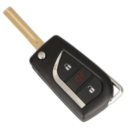 Jingyuqin 2/3 Buttons Flip Remote Car Key Shell Case For Toyota Corolla 2017 RAV4 Before 2013 Toy43 Toy48 VA2 Blade Replacement