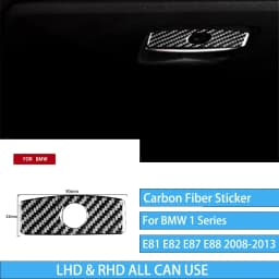 For BMW E81 E82 E87 E88 1 Series Interior Accessories 2008-2013 Gear Shift Knob Dashboard AC Outlet Carbon Fiber Cover Stickers