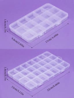 15/24/28Grids Transparent Plastic Organizer Box Jewelry Beads Storage Container DIY Crafts Earring Jewelry Rectangle Box Case