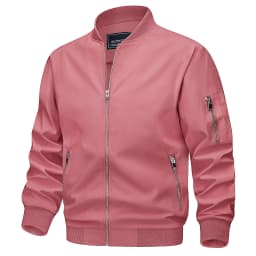 TACVASEN Mens Spring Fall Thin Daily Jackets Lightweight Casual Windproof Zip Pockets Coats Biker Outwear Outdoor Male