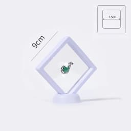 3D Floating Frame Gemstone Coin Box Clear Jewelry Bracelet Display Stand Ring Pendant Holder Protect Jewellery Presentation Case