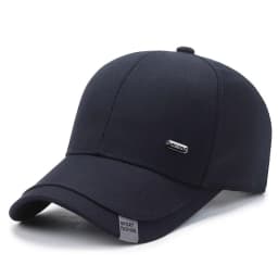 Men's Baseball Hat Hard Top Spring Autumn Big Head Circumference Cotton Cap Sun Protection Dad Cap Adjustable Strap Fishing Hat