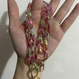 Colorful Resin Chains for Womens Bag Shoulder Strap Acrylic Chain Purse Replace Handle Handbag Parts Hardware Accessories