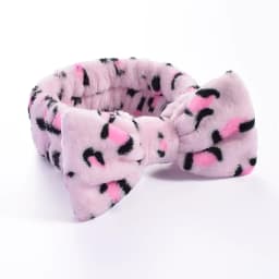 Stripe Polka Dots Leopard Coral Fleece Soft Headband Cross Top Knot Hairband Women Girls Wash Face Spa Headwear Hair Accessories