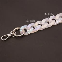 DIY Chunky Acrylic Chains Strap For Handbag Shoulder Crossbody Bag Clear Big Resin Chain For Jewelry AB Colorful Bag Accessories
