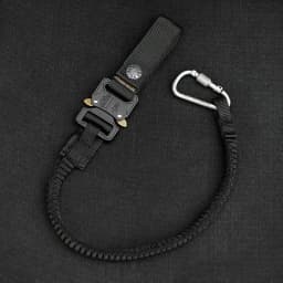 Tactical Anti-lost Elastic Lanyard Rope Quick Disassembly Safety Rope Outdoor Equipment Tools Mobile Phone Pistol Anti-lost Hook