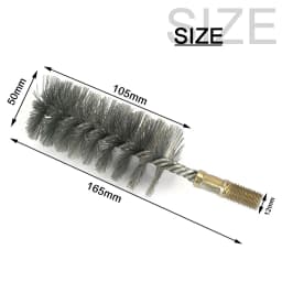 18-75mm Threaded Wire Brush Metal Handle Stainless Steel Brush Chimney Cleaning Brush for Pipe Cleaning Polishing M12 Thread