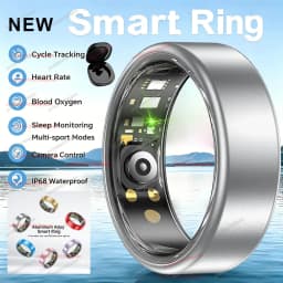 R10 Smart Ring with Charging Case Multi-color Ring Men Women Health Sleep Heart Rate Monitoring IP68 Waterproof Multi-sport Mode