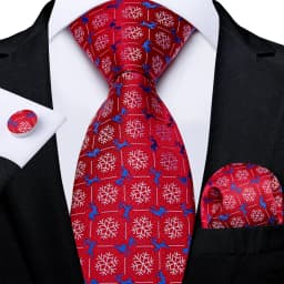 Blue Green Christmas Men tie Set with Handkerchief Cufflinks Wedding Prom Groom Accessories Perfect Gift for Men