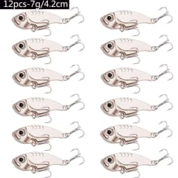 12pcs Fishing Lures Spoon For Pike 3g 7g 10g 15g 20g Treble Hook Spoon Wobble Metal Hard Bait Vib Spoonbait Fishing Tackle Lure