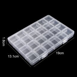 Plastic Clear Organizer Box Bead Storage Containers with Adjustable Dividers for Craft Jewelry Fishing Tackles Parts Storage