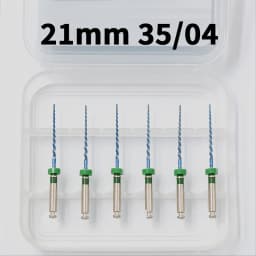 Glin Nickel Titanium Root Canal Dental Endo Files Blue Dental Rotary Files Use for Root Canal Cleaning Heat Activation 21/25mm