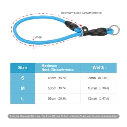 Dog Slip Collar,No Pull Choker Collar for Dogs,Slip Collars with Slidable Stopper,Martingale Collar for Small Medium Large Dogs
