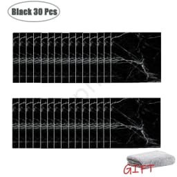 10-50Pcs PVC Marble Wall Stickers Self-Adhesive Thickened Tile Sticker Bathroom Waterproof Floor Sticker Kitchen Home Decoration