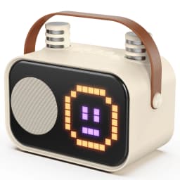 FanFun Bluetooth Speaker, Karaoke Machine for Kids, Portable Speaker with Microphone, 15 Animated Mode, 4 Funny Magic Voices