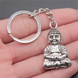 Buddha Keychain Keyring Spiritualist Key Ring Gift For Men Women Friend Car Key Chain Ring Holder Souvenir For Gift