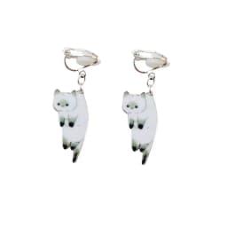 32 Style Colorful Enamel Cartoon Cute Rabbit Fox Ear Clips Funny Cat Bear Long Clip on Earrings Without Piercing for Women Girls