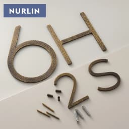 Nurlin Solid Brass Hammered Antique Brass 4-12 Inches 10-30cm Big Number Letter Door House Public Floating Signature