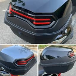 1pc 35L Motorcycle Top Box, Motorcycle Trunk ABS Material Wear-Resistant with Lock, Motorcycle Accessories,Motorcycle Helmet