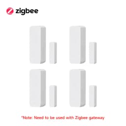 WiFi Zigbee3.0 2MQTT Smart Door Window Sensor, Tuya Security Alarm Detector, Open/Closed Monitor Works with Alexa Smart Life