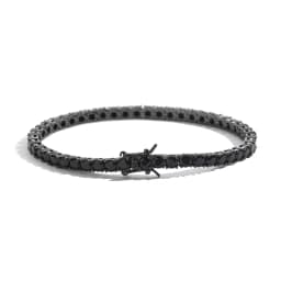 3MM 4MM 5MM Black CZ Stone Tennis Bracelets Men And Women Hip Hop Jewelry BB238