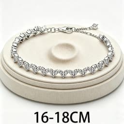 2026 New 925 Silver Purple Plant Bee Specimen Women's Tennis Adjustable Bracelet Display Tool DIY Exquisite Charm Jewelry